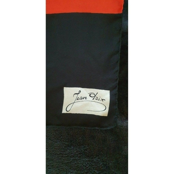 Jean Daix Pink And Brown Plaid Silk Scarf Hand Rolled Seams - Picture 3 of 4